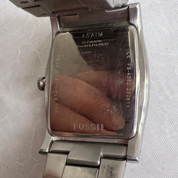 Fossil Black Dial Silver Bracelet Watch - Picture 5 of 6